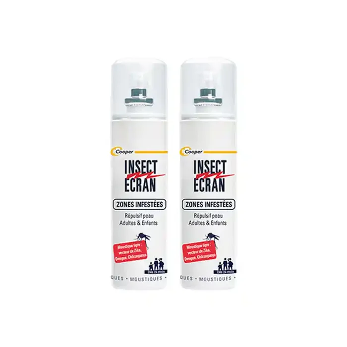 Cooper insect ecran zones infestees repulsif peau lot de 2x100ml