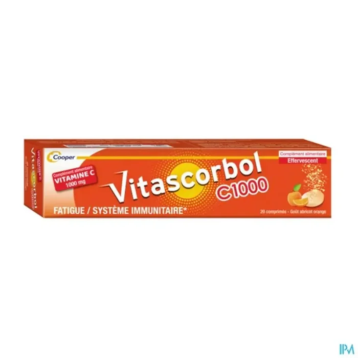 Cooper vitascorbol c1000 comprime effervescent 20
