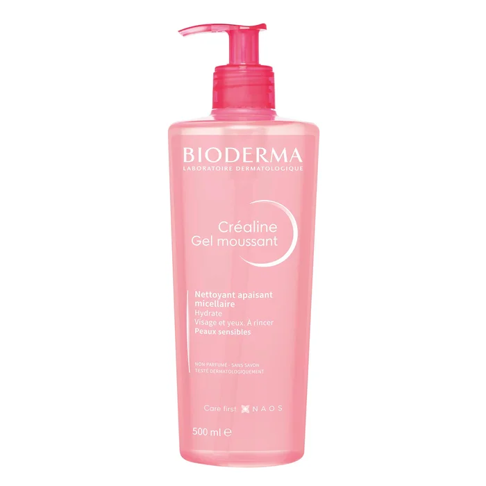 Créaline – Gel Moussant Visage et Yeux – Peaux Sensibles 500ml