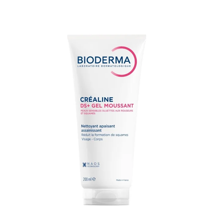 Créaline DS+ Gel Nettoyant – Gel Moussant Apaisant Assainissant – Peaux Sensibles 200 ml