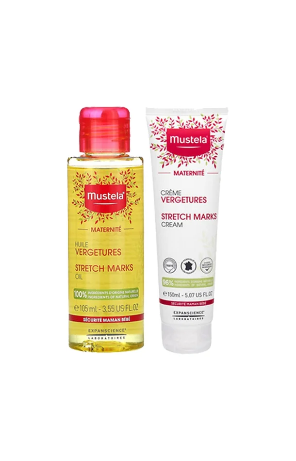 Crème & huile anti-vergetures – Maternité