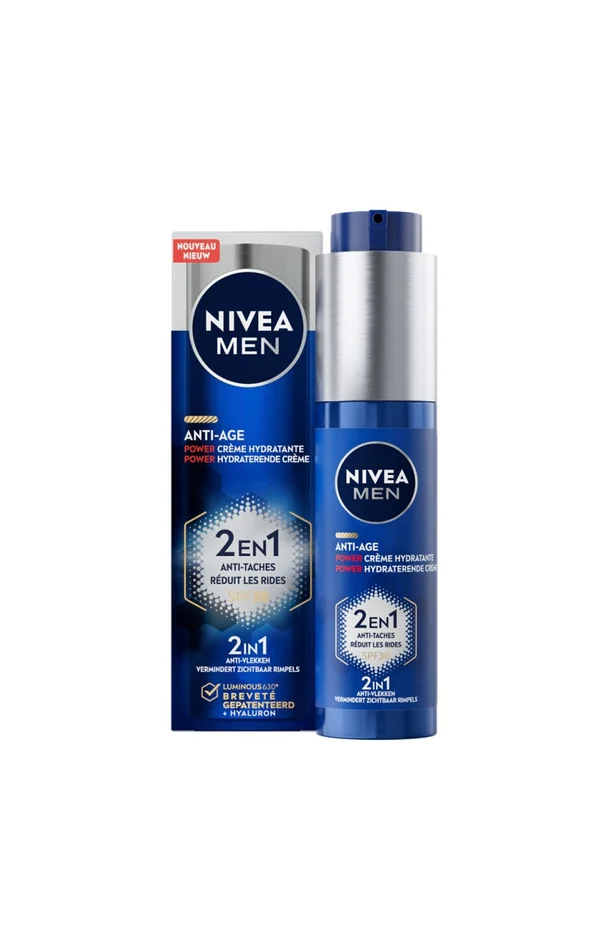 Crème anti-âge & anti-tâches – Anti Age Power – Acide hyaluronique – Visage – Homme – 50 ml