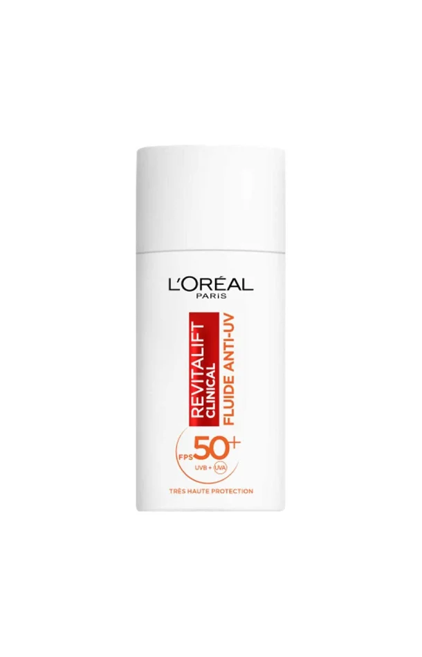 Crème anti-âge SPF 50 – Revitalift Clinical – Acide hyaluronique, vitamines C & E – Visage