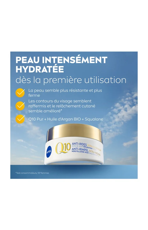 Crème anti-rides SPF15 – Q10 Power – Acide hyaluronique – Visage – Jour – 50 ml