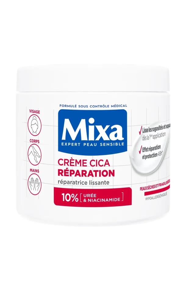 Crème cicatrisante réparatrice – Urée & niacinamide – Peaux sèches & fragilisées – 400 ml