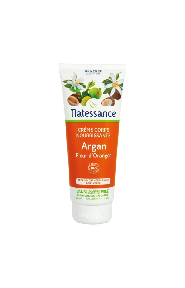 Crème corps nourrissante bio – Argan & Fleur d’oranger – 200 ml