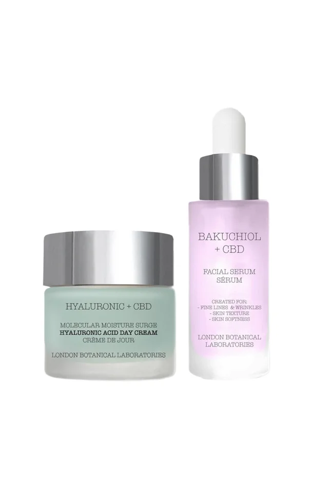 Crème de jour à l’acide hyaluronique & sérum au bio rétinol & CBD