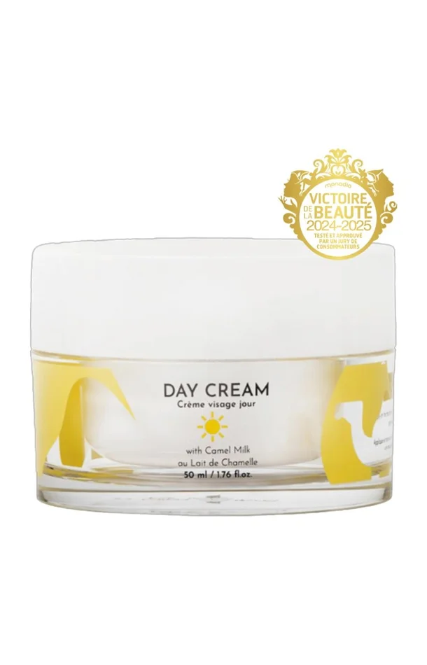 Crème de jour hydratante & éclat – Lait de chamelle – Visage – 50 ml