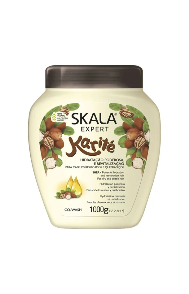 Crème de soin hydratante vegan – Karité – Cheveux secs & cassants – 1 L