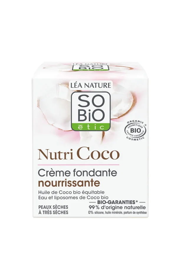 Crème fondante nourrissante – Nutri Coco – Peaux sèches à très sèches