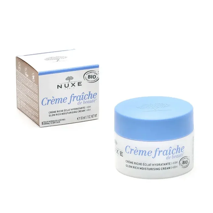 CREME FRAICHE DE BEAUTE RICHE ECLAT HYDRATANTE 48H BIO 50ml NUXE