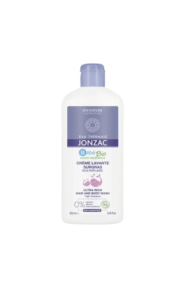 Crème lavante surgras sans parfum bio – Bébé – Corps & cheveux – 250 ml