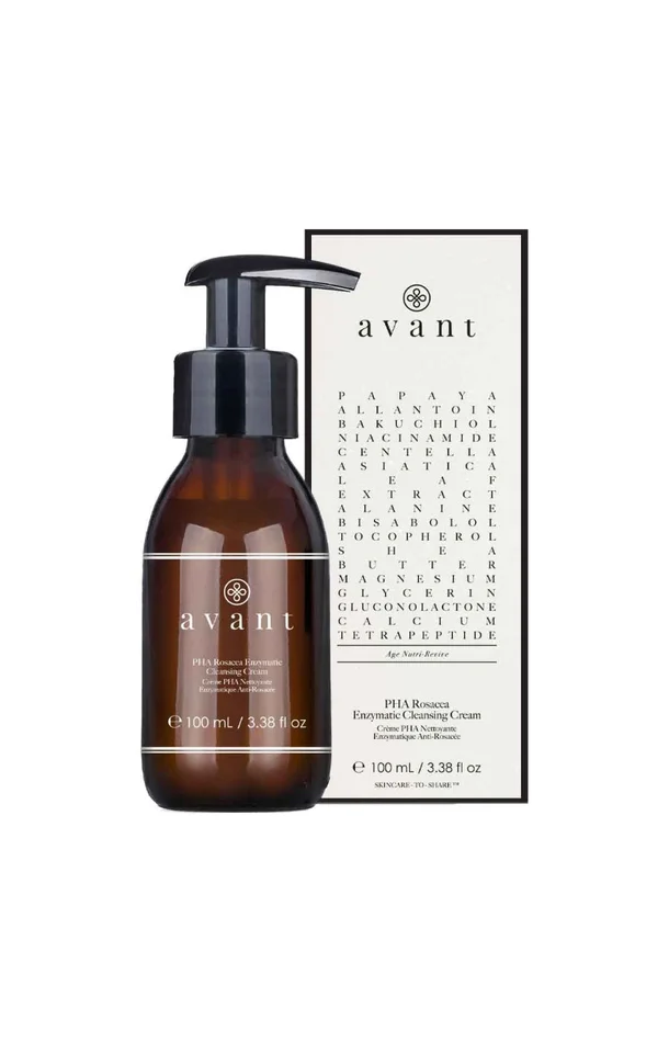 Crème nettoyante anti-rosacée – PHA Enzymatique – Peaux sensibles à rosacée – Visage – 100 ml