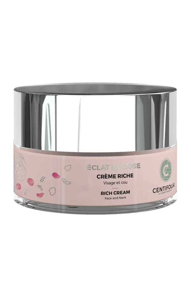 Crème riche bio – Eclat de rose – Visage & cou – 50 ml
