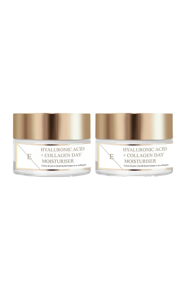 Crèmes de jour anti-âge – Acide hyaluronique & collagène – Peaux matures – 2 x