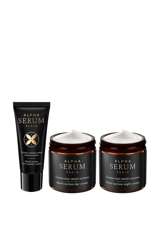 Crèmes multi-actions – Acide hyaluronique & collagène – Visage & yeux – 3 produits