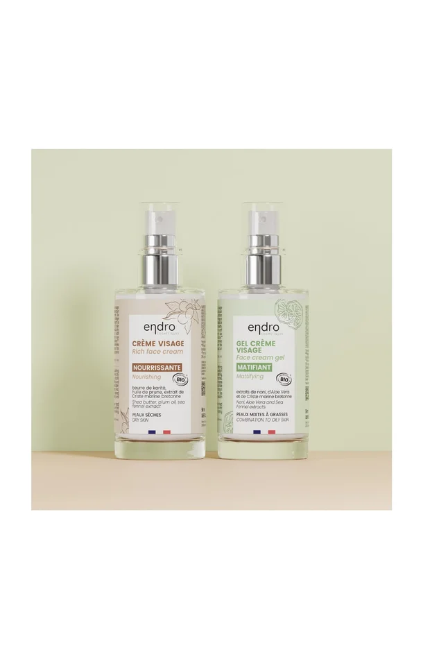 Crèmes nourrisante & matifiante – Peaux sèches & mixtes – 2 x 50 ml