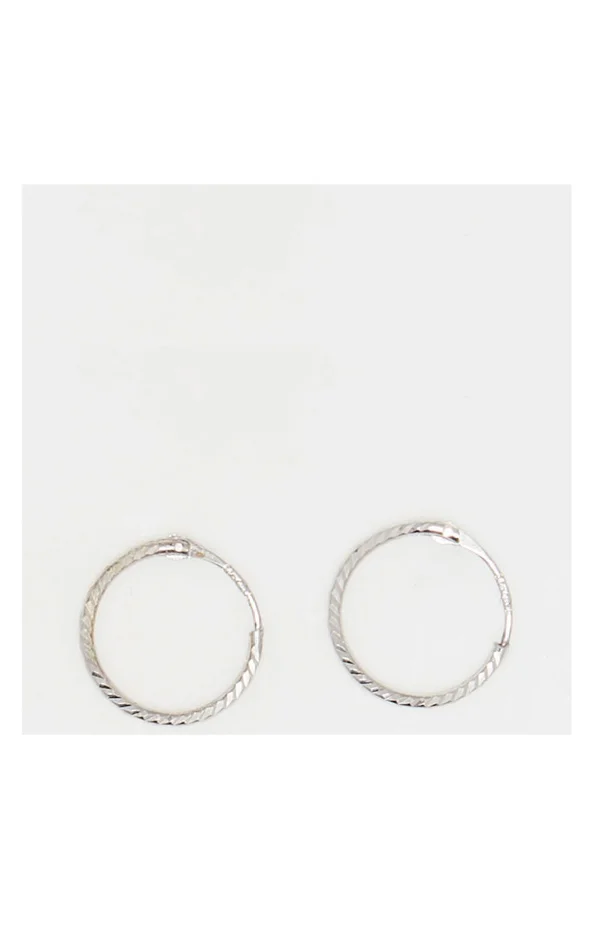 Créoles twistées – Or blanc 375/1000