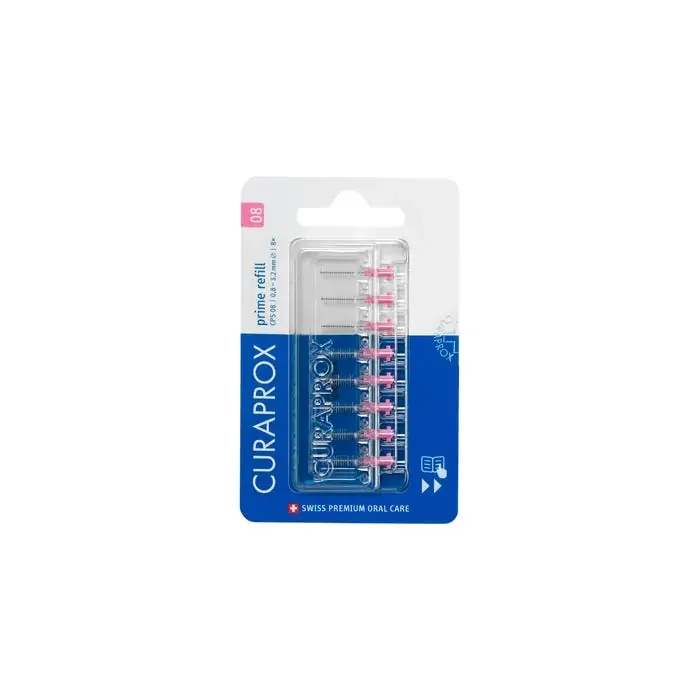 Curaprox CPS – 08 Prime Recharge Brossettes Interdentaire Roses, x8