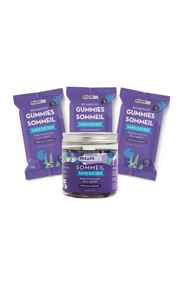Cure gummies sommeil – Mûre & myrtille – Sans sucres – 3 mois