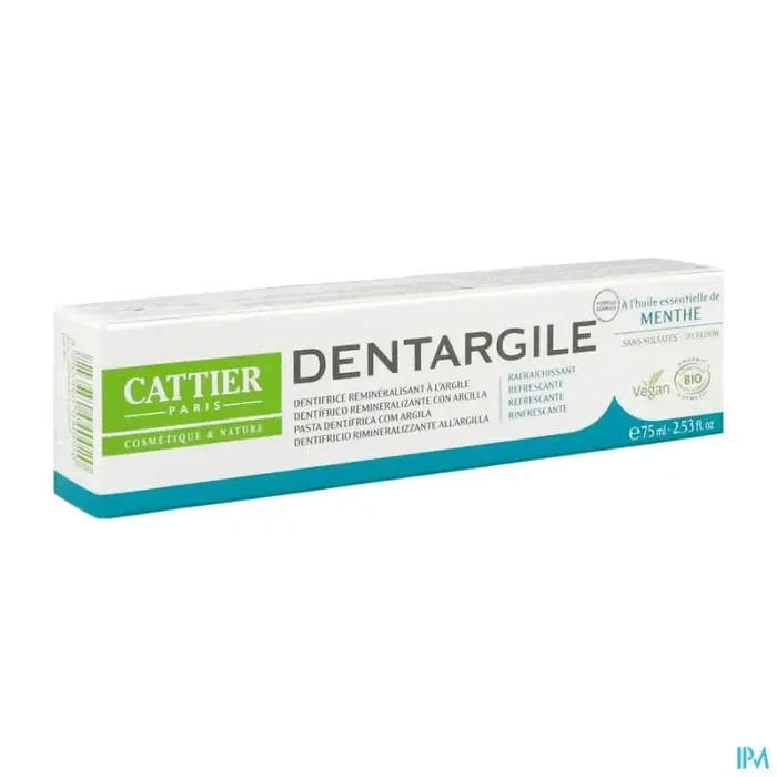 Dentargile dentifrice huile essentielle menthe bio 75ml