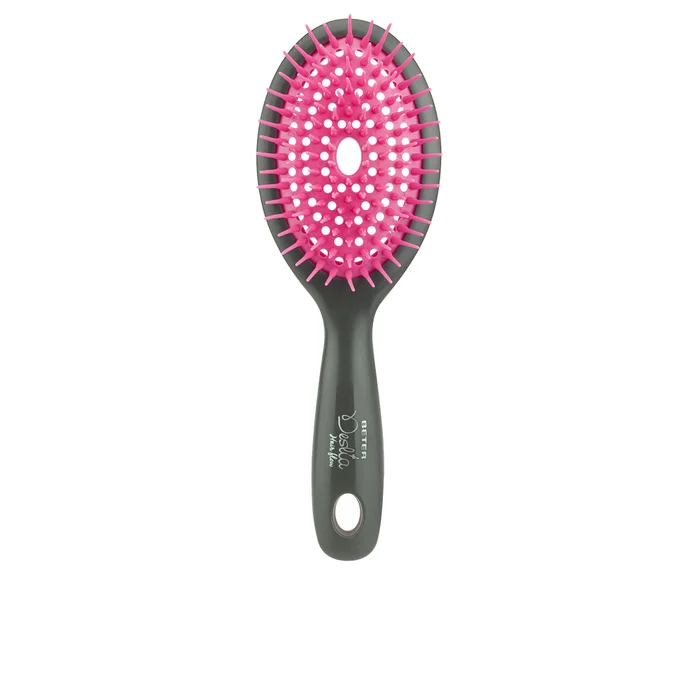 DESLÍA HAIR FLOW cepillo ovalado pequeño #fucsia 1 u