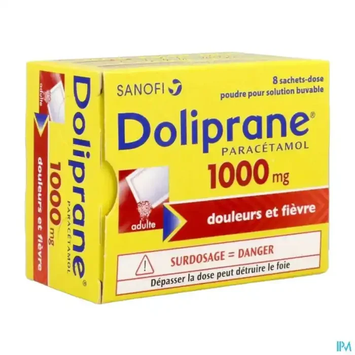 Doliprane 1000mg poudre pour solution buvable sachet