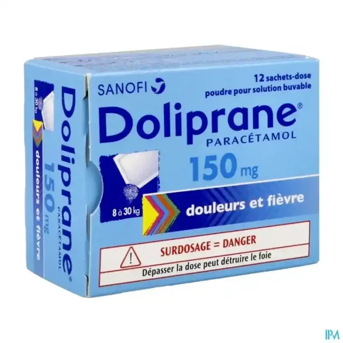 Doliprane 150mg poudre pour solution buvable sachet