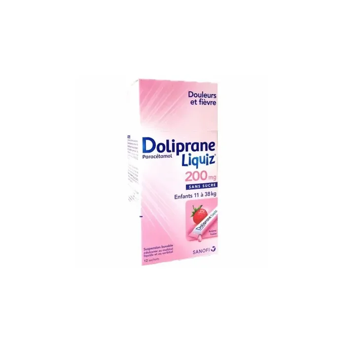 DOLIPRANE LIQUIZ SUSPENSION BUVABLE 200MG SANS SUCRE SANOFI