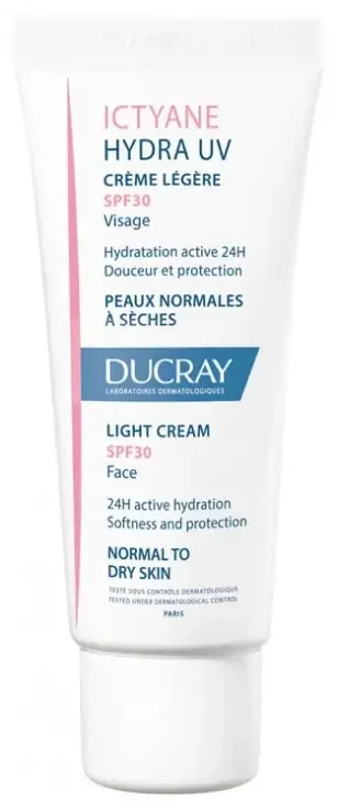 Ducray Ictyane Hydra – Uv Crème Légère Visage Spf30 40 ml