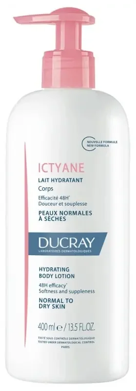 Ducray Ictyane Lait Hydratant Corps Peaux Normales à Sèches 400 ml