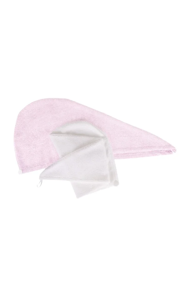 Duo de serviettes pour cheveux – Blanc