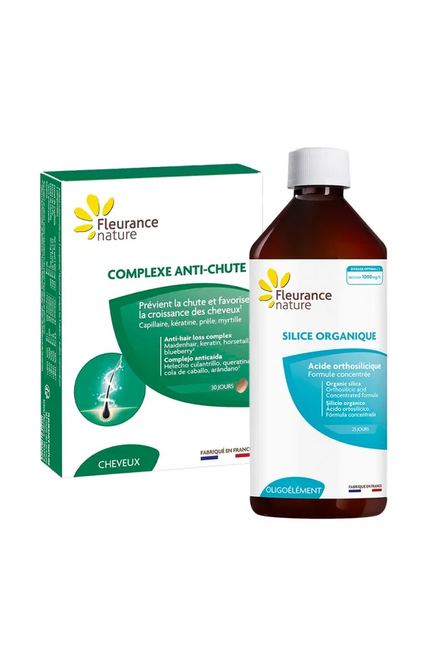Duo fortifiant – Silice & complexe anti-chute – Os & cheveux