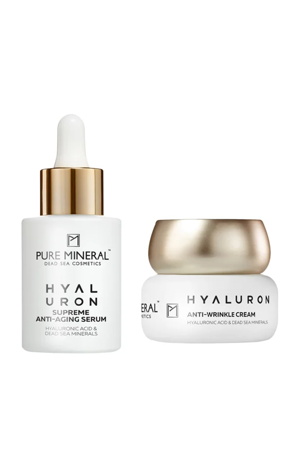 Duo sérum & crème anti-âge – Acide hyaluronique – Peaux matures