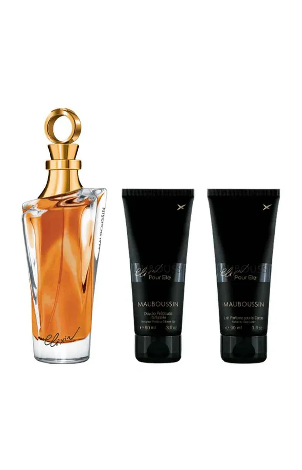 Eau de parfum, gel douche & lait corps – Elixir pour elle