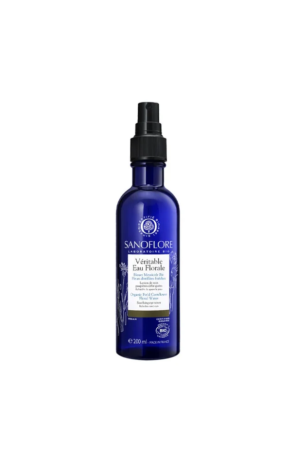 Eau florale de bleuet bio – Véritable – Visage & yeux – 200 ml