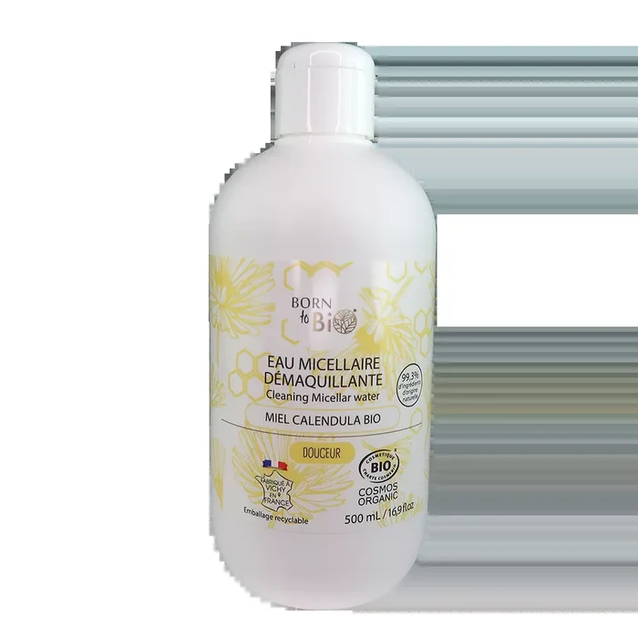 Eau Micellaire Démaquillante Miel Calendula 500mL – Certifiée bio