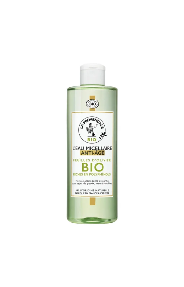 Eau micellaire purifiante anti-âge bio – Feuilles d’olivier – Visage