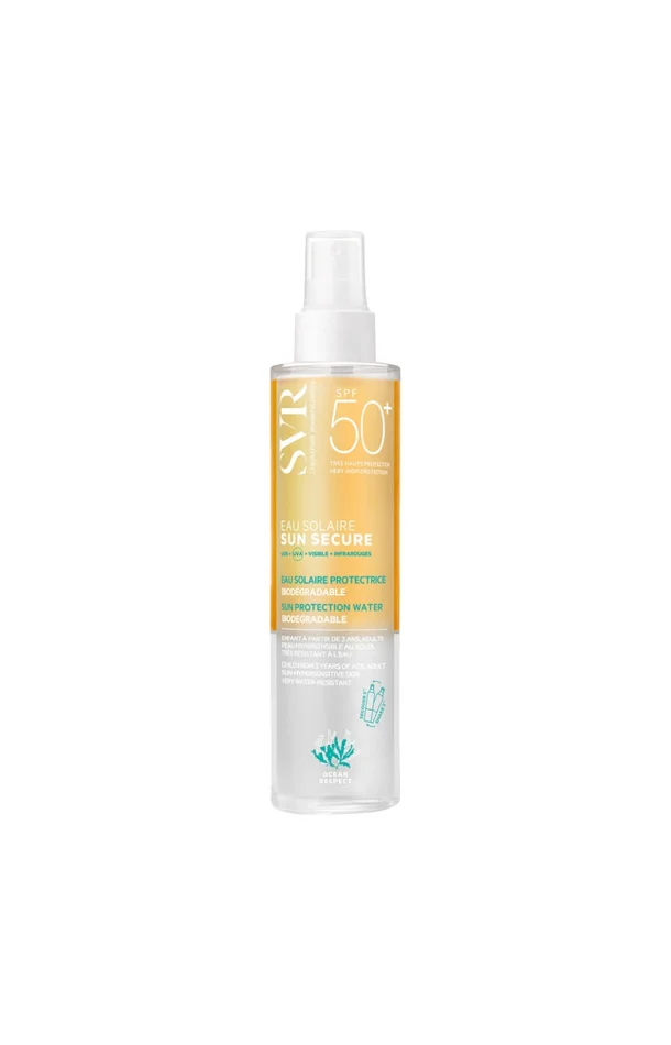 Eau solaire SPF 50+ – Sun Secure – Niacinamide & vitamine E – Visage & corps – 200 ml
