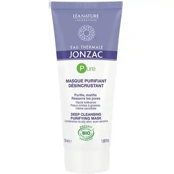 Eau thermal Jonzac Pure Masque Purifiant Désincrustant Bio 50 ml