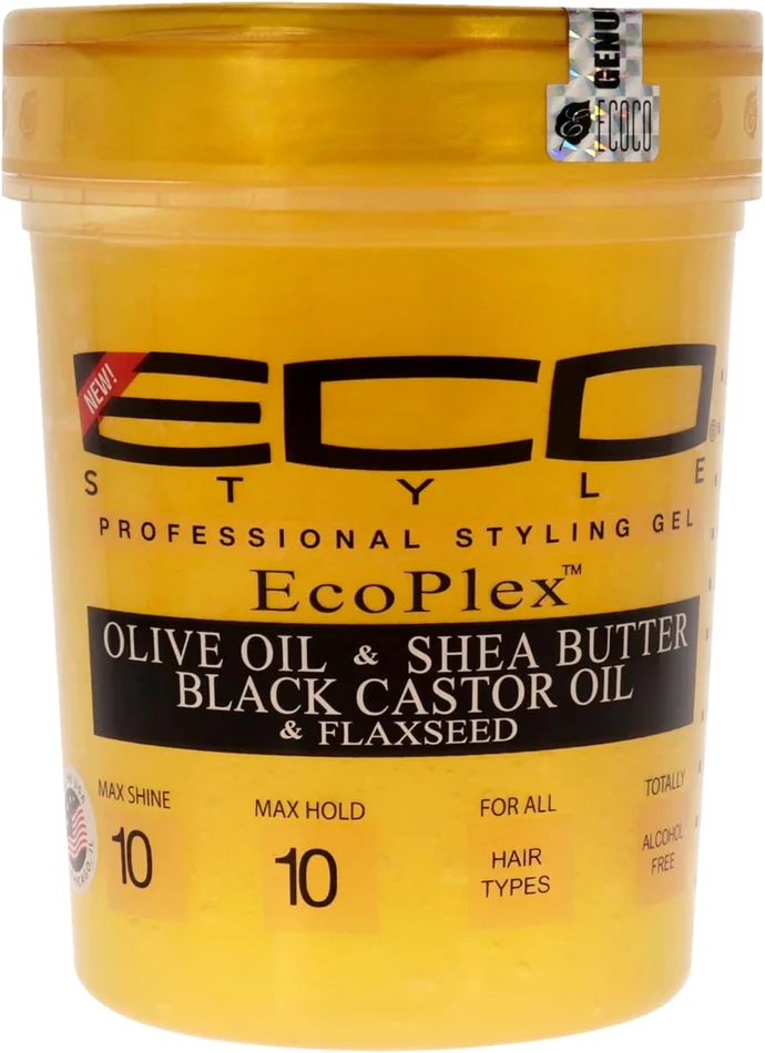 Eco Styler Styling Gel Gold Olive Oil, Shea Butter & Black Castor Oil & Flaxseed 8oz