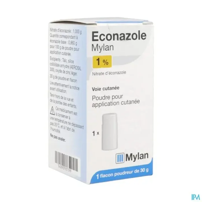Econazole viatris 1% poudre pour application cutanee 30g
