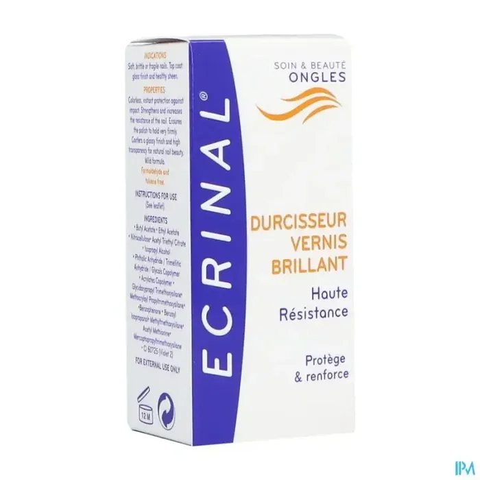 Ecrinal ongles durcisseur vernis brillant haute resistance 10ml