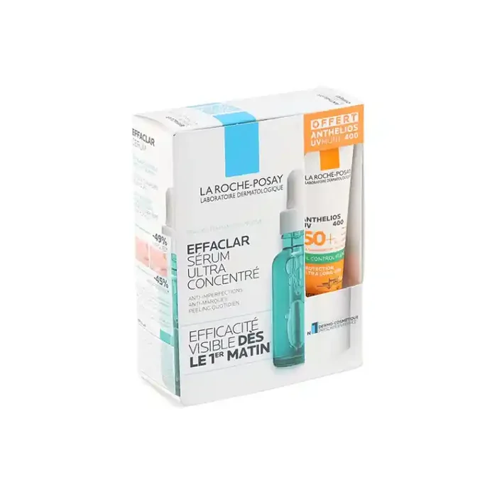EFFACLAR SERUM ULTRA CONCENTRÉ 30ML + ANTHELIOS UVMUNE 400 SPF 50+ OFFERT LA ROCHE POSAY