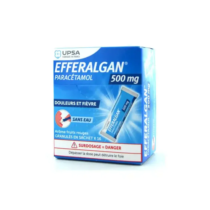 EFFERALGAN 500MG GRANULÉS 16 SACHETS UPSA