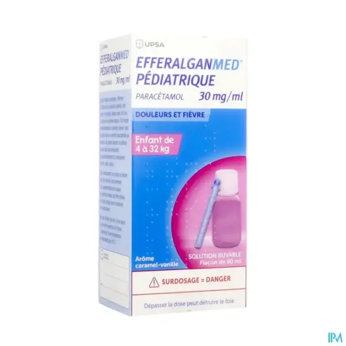 Efferalganmed pediatrique 30mg/ml solution buvable 90ml
