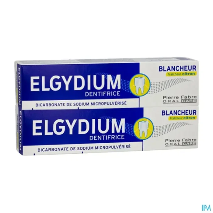 Elgydium blancheur dentifrice citron 75ml x2