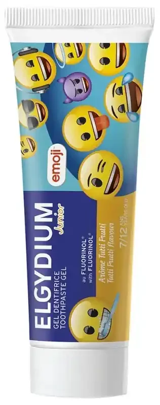 Elgydium Dentifrice Junior 7/12 Ans Emoji Arôme Tutti Frutti 50 ml