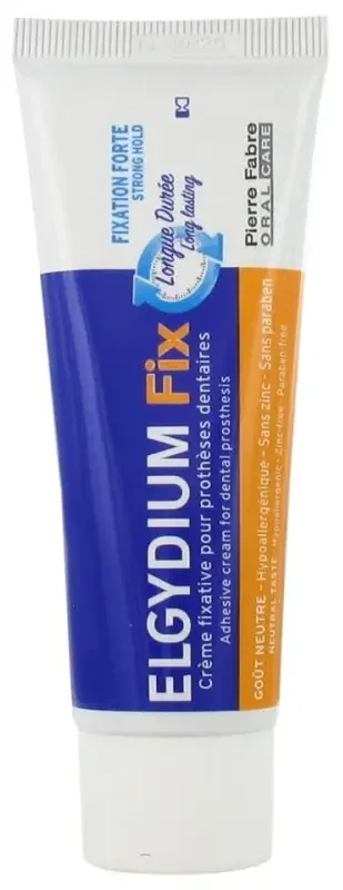 Elgydium Fix Crémé Fixactive Prothèse Dentaire – Fixation Forte 45 g – Goût Goût Neutre