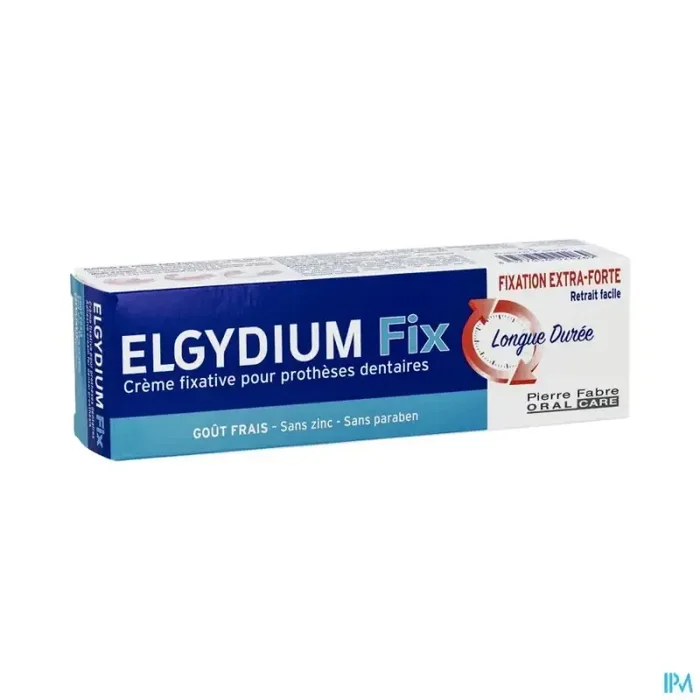 Elgydium fix fixation extra forte crème fixative gout frais 45g